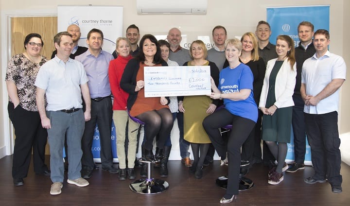 Courtney Thorne fundraising for Bournemouth hospital