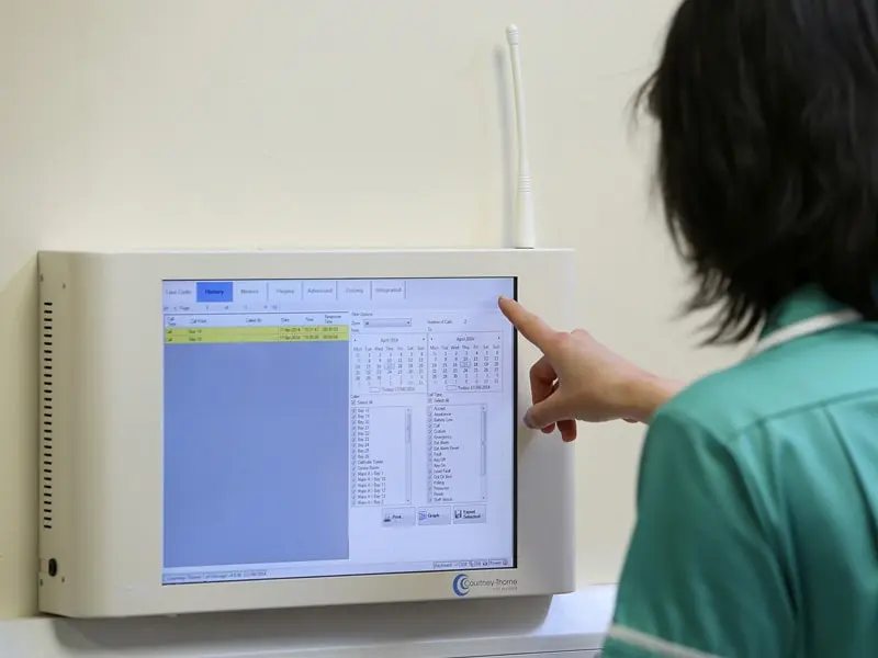 A nurse at Wexham Park Hospital which uses a Courtney Thorne Nurse Call System