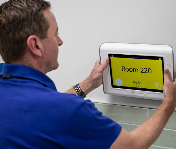 Installation of a wireless Nurse Call System provided by Courtney Thorne